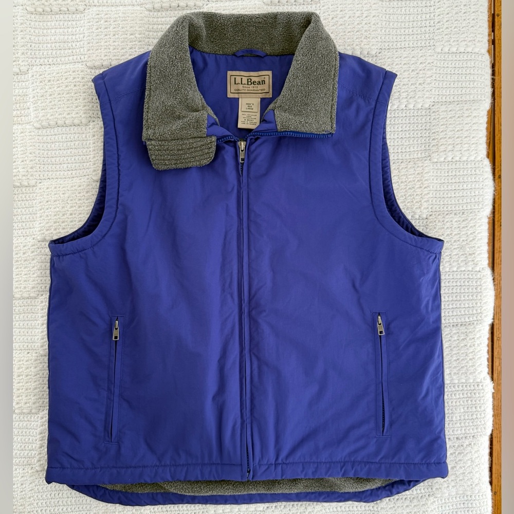 Vintage L.L.Bean Men's Performance Fleece-Lined Windbreaker Vest